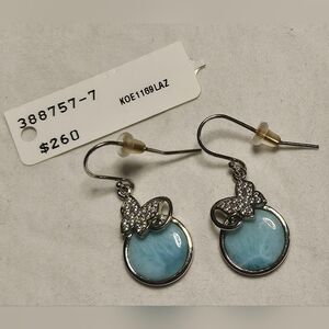 The Larimar Collection Sterling Butterfly Earrings